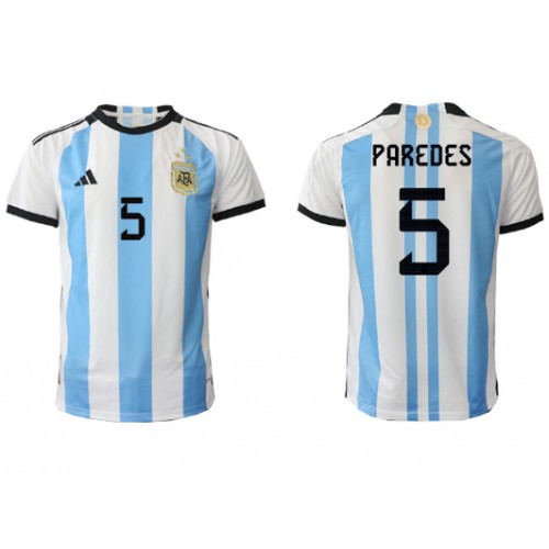 Pánský Fotbalový dres Argentina Leandro Paredes #5 MS 2022 Domácí Krátký Rukáv